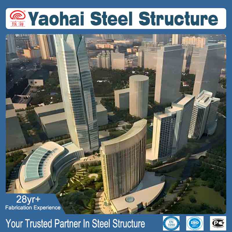 Production and Finance Center Style Multi Storey Steel Structure Construction