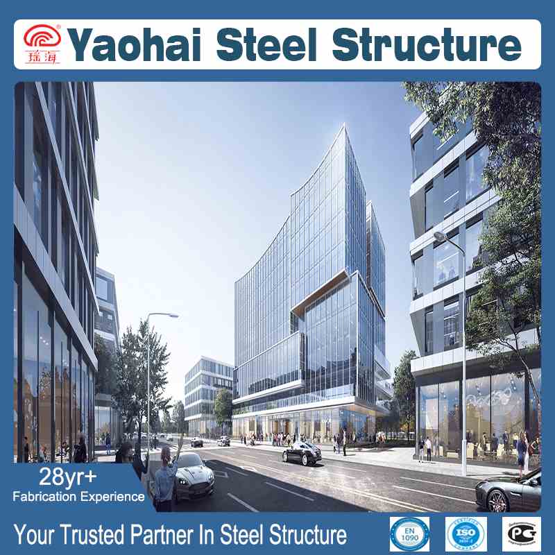 Shanghai Lingang Land Project Style Modern Office Steel Building