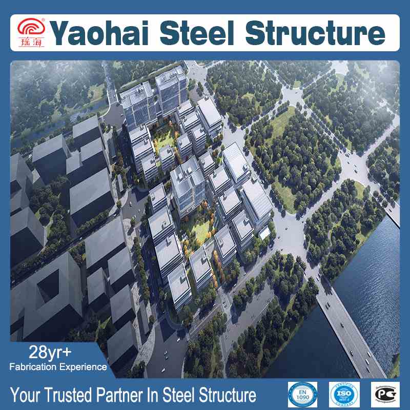 Shanghai Lingang Land Project Style Low Rise Office Steel Building
